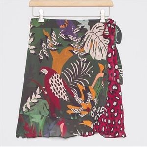 Farm Rio Anthropologie wrap mini skirt/ s